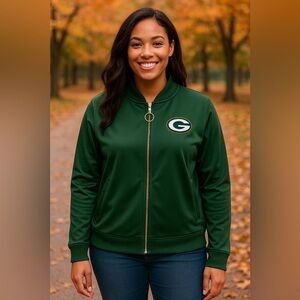 NFL Green Bay Packers MSX by Michael Strahan Zip-Up Jacket XXL – Rose Gold Zippe